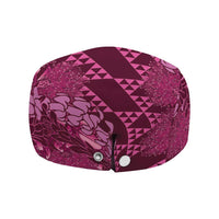 Pink Aloha Hawaii Jeff Hat Hawaiian Kakau Ohia Lehua Lei - Polynesian Pride