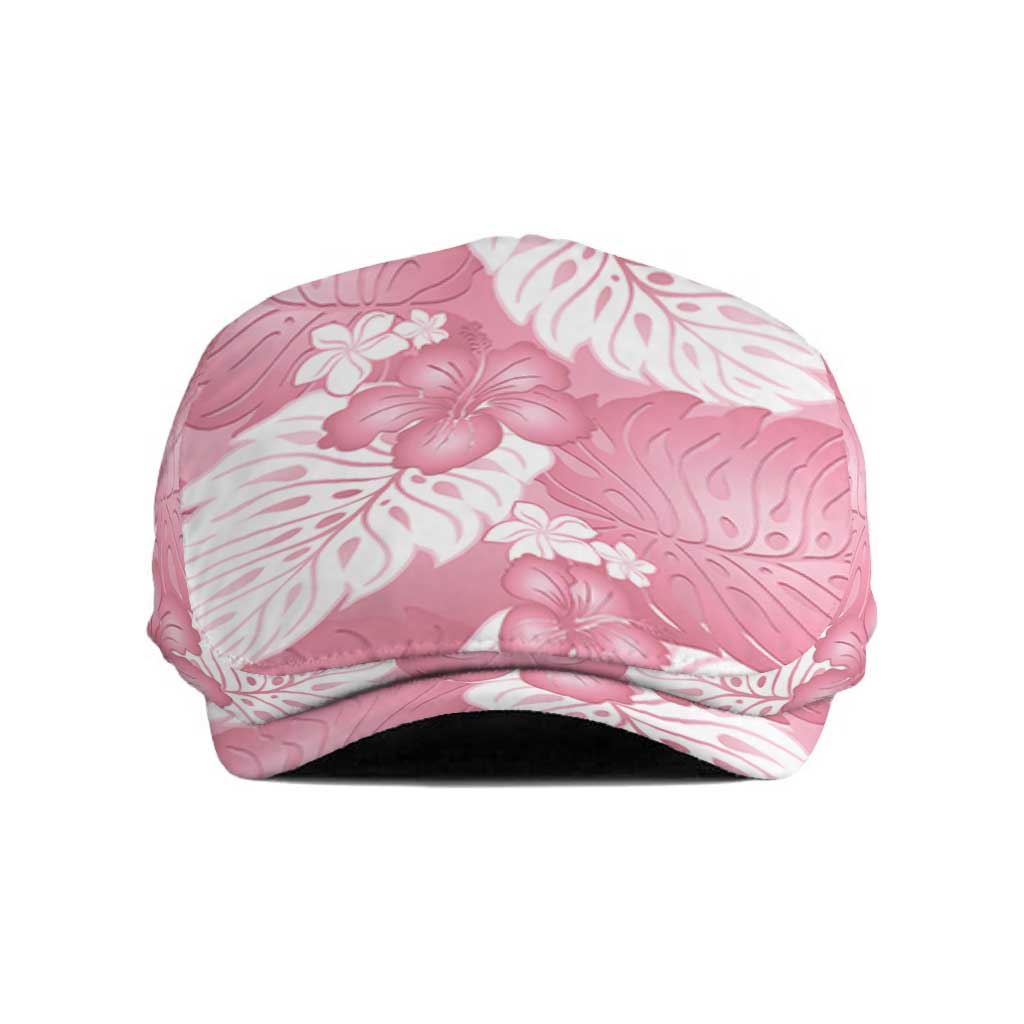 Pink Aloha Hawaii Jeff Hat Monstera Hibiscus Plumeria Seamless Vibes - Polynesian Pride