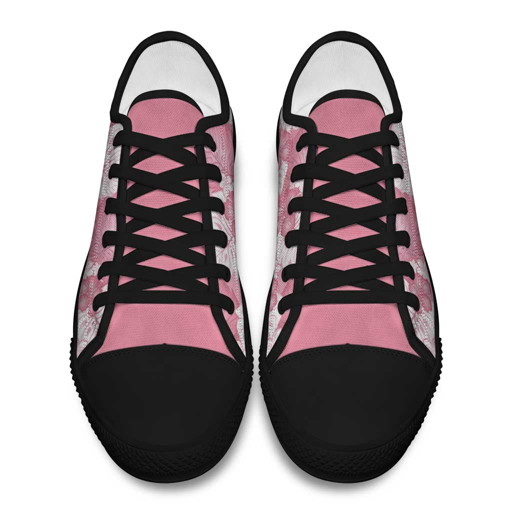 Pink Aloha Hawaii Low Top Shoes Monstera Hibiscus Plumeria Seamless Vibes - Polynesian Pride