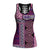 Pink Aotearoa Kowhaiwhai Pattern Hollow Tank Top NZ Maori Quilt Style - Polynesian Pride