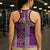 Pink Aotearoa Kowhaiwhai Pattern Hollow Tank Top NZ Maori Quilt Style - Polynesian Pride