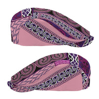 Pink Aotearoa Kowhaiwhai Pattern Jeff Hat NZ Maori Quilt Style - Polynesian Pride