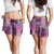 Pink Aotearoa Kowhaiwhai Pattern Shorts for Women NZ Maori Quilt Style - Polynesian Pride