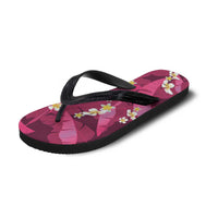Pink Banana Leaf Hawaii Flip Flops Lau Maia Plumeria Tropical Summer Vibes