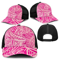 Pink Gradient Polynesia Mesh Trucker Cap Hawaiian Tribal Hammerhead Shark Tattoo - Polynesian Pride