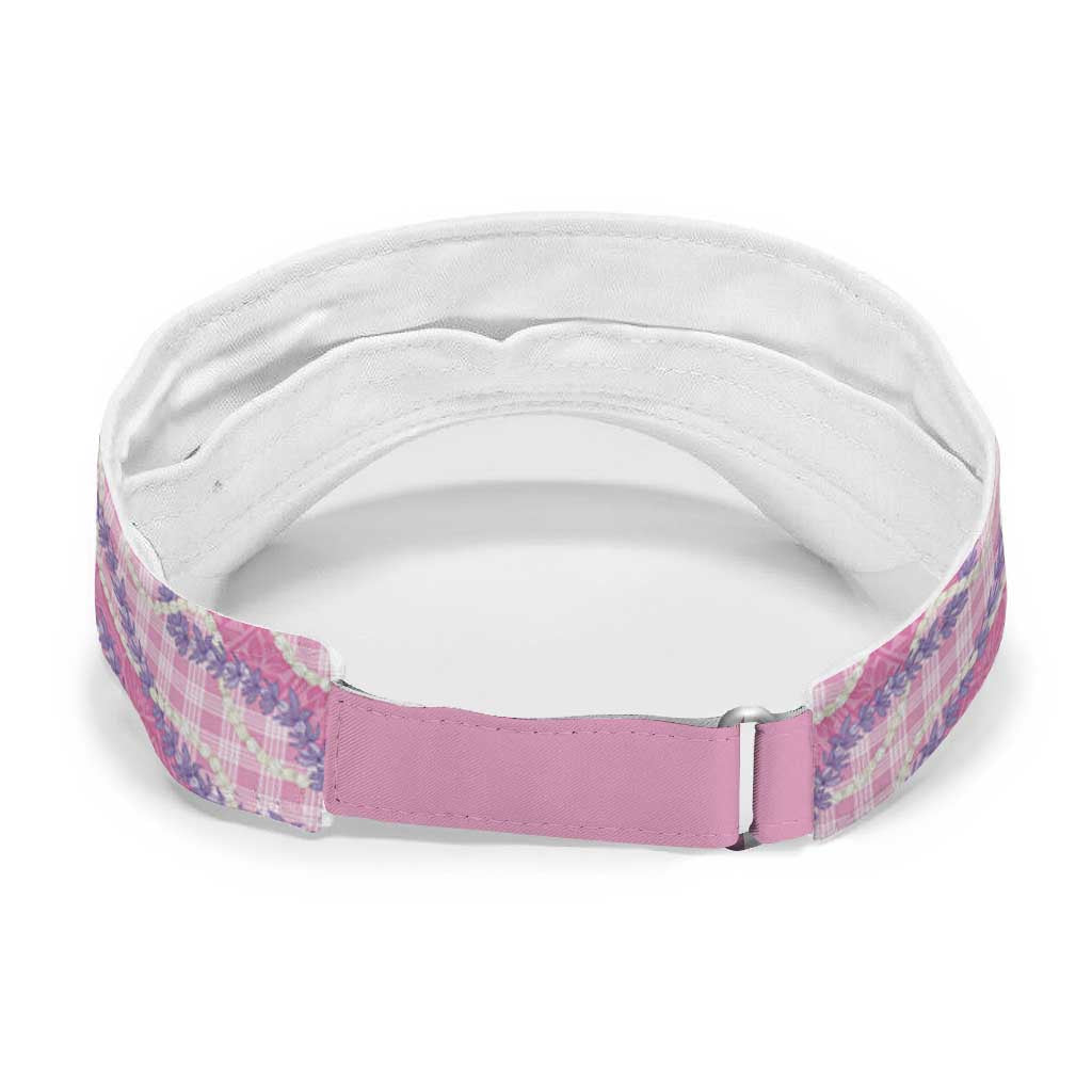Pink Hawaii Palaka Honohono Pikake Sun Visor Cap Hawaiian Orchid Lei Polynesian Pattern LT14 - Polynesian Pride