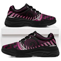 Pink Matariki New Zealand Chunky Sneakers Maori Poutama Galaxy Vibes