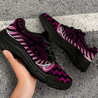 Pink Matariki New Zealand Chunky Sneakers Maori Poutama Galaxy Vibes