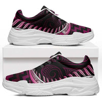 Pink Matariki New Zealand Chunky Sneakers Maori Poutama Galaxy Vibes