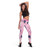 Pink Palaka Crane and Flowers Leggings Japan Heritage Spirit - Polynesian Pride