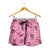 Pink Palaka Hawaii Cowboy Shorts for Women Puakenikeni Lei Paniolo Papale Seamless Vibes - Polynesian Pride