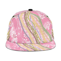 Pink Palaka Hawaii Leis Snapback Cap Hawaiian-plaid Elegant Tropical Vibes - Polynesian Pride