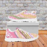 Pink Palaka Hawaii Leis Sneakers Hawaiian-plaid Elegant Tropical Vibes