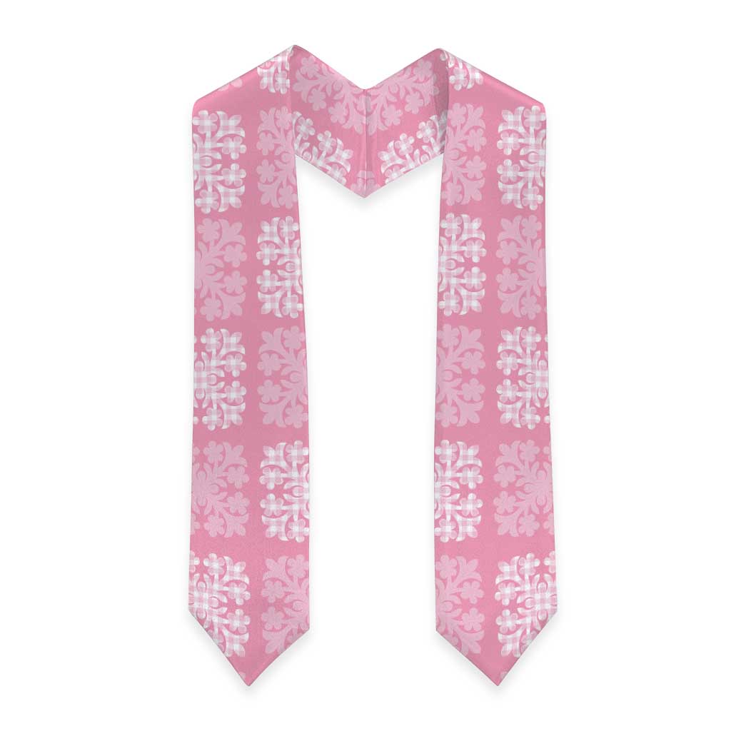 Pink Palaka Quilt Hawaii Graduation Stole Traditional Hawaii-plaid Pattern - Polynesian Pride