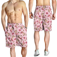 Pink Paniolo Palaka Hawaiian Cowgirl Christmas Shorts for Men - Polynesian Pride