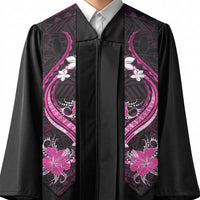 Pink Polynesian Pattern With Tropical Flowers Graduation Stole LT05 - Polynesian Pride