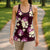 Pink Tropical Hawaii Hollow Tank Top Seamless Monstera Plumeria Hawaiian Pattern - Polynesian Pride