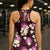 Pink Tropical Hawaii Hollow Tank Top Seamless Monstera Plumeria Hawaiian Pattern - Polynesian Pride