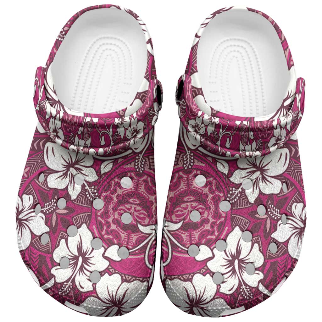 Piqi Bula Fiji Clogs Shoes Fijian Tapa Seamless Hibiscus - Polynesian Pride