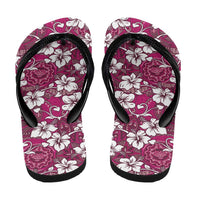 Piqi Bula Fiji Flip Flops Fijian Tapa Seamless Hibiscus - Polynesian Pride