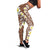 Plumeria With Brown Polynesian Tattoo Pattern Leggings - Polynesian Pride