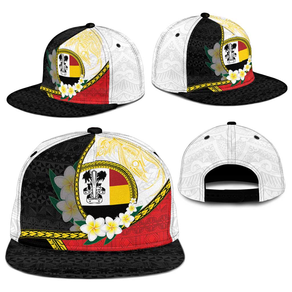 PNG Madang Provins Snapback Cap Papua New Guinea Plumeria Melanesian Pattern - Polynesian Pride