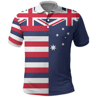 Hawaii and Australia Half Half Polo Shirt - LT03