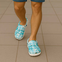 Polu Aloha Hawaii Clogs Shoes Plumeria Lei With Palaka Motif - Polynesian Pride