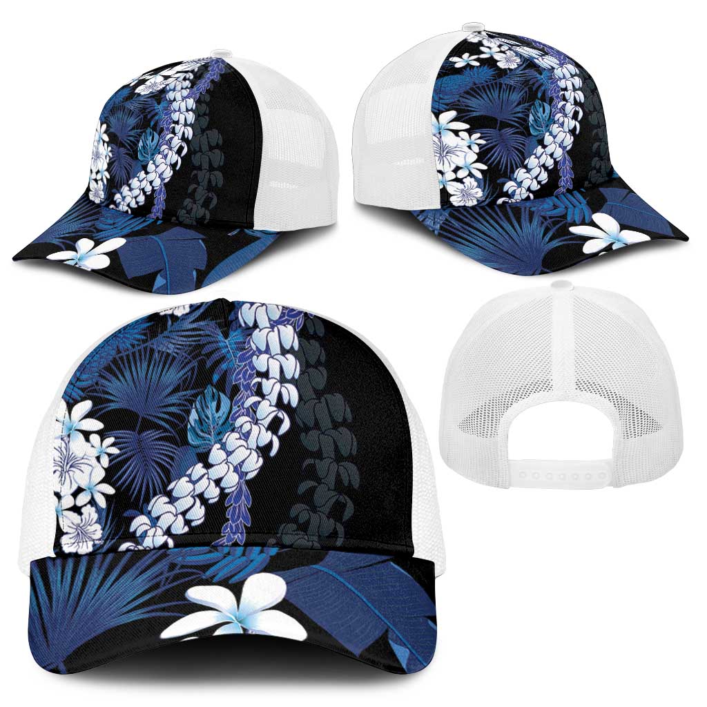 Polu Aloha Hawaii Lei Baseball Net Cap Tropical Flowers Elegant Vibe - Polynesian Pride
