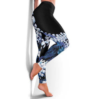 Polu Aloha Hawaii Lei Leggings Tropical Flowers Elegant Vibe - Polynesian Pride