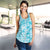 Polu Aloha Hawaii Women Racerback Tank Plumeria Lei With Palaka Motif - Polynesian Pride