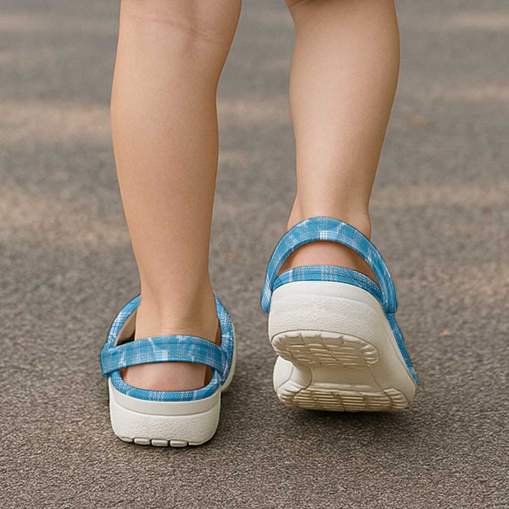 Polu Hawaii Breadfruit Palaka Motifs Clogs Shoes