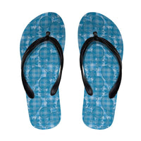 Polu Hawaii Breadfruit Palaka Motifs Flip Flops
