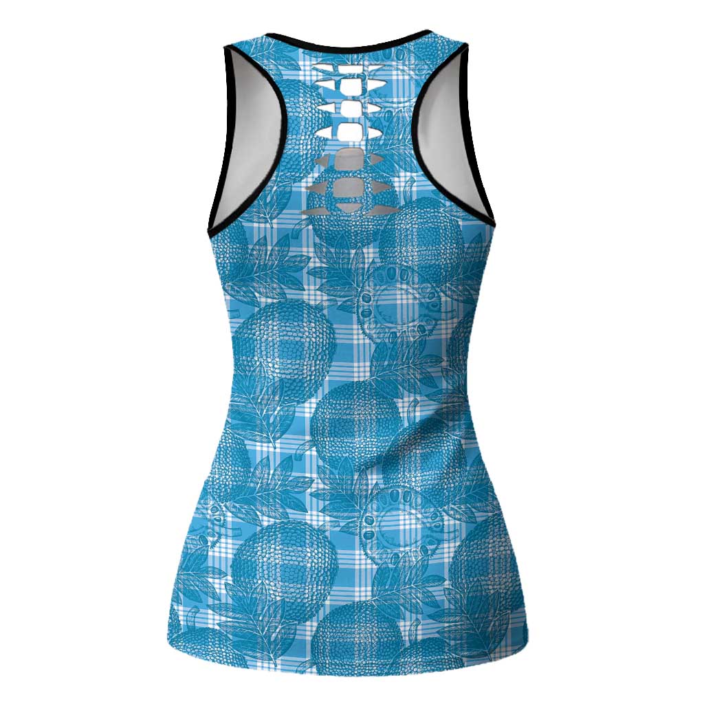 Polu Hawaii Breadfruit Palaka Motifs Hollow Tank Top