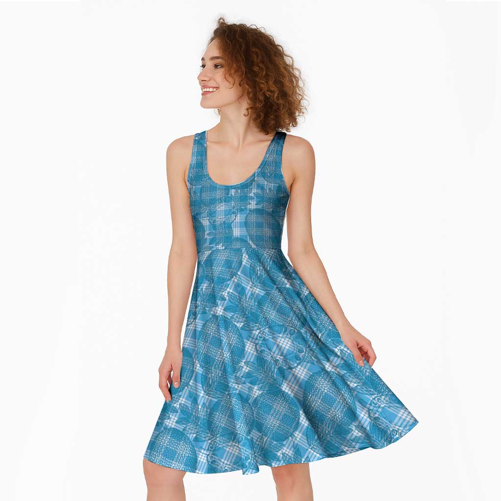 Polu Hawaii Breadfruit Palaka Motifs Midi Dress