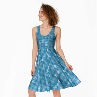 Polu Hawaii Breadfruit Palaka Motifs Midi Dress