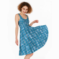 Polu Hawaii Breadfruit Palaka Motifs Midi Dress