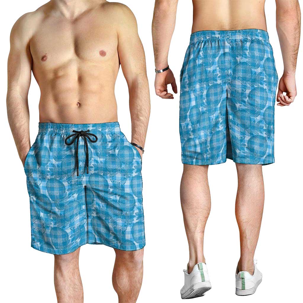 Polu Hawaii Breadfruit Palaka Motifs Shorts for Men