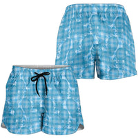 Polu Hawaii Breadfruit Palaka Motifs Shorts for Women