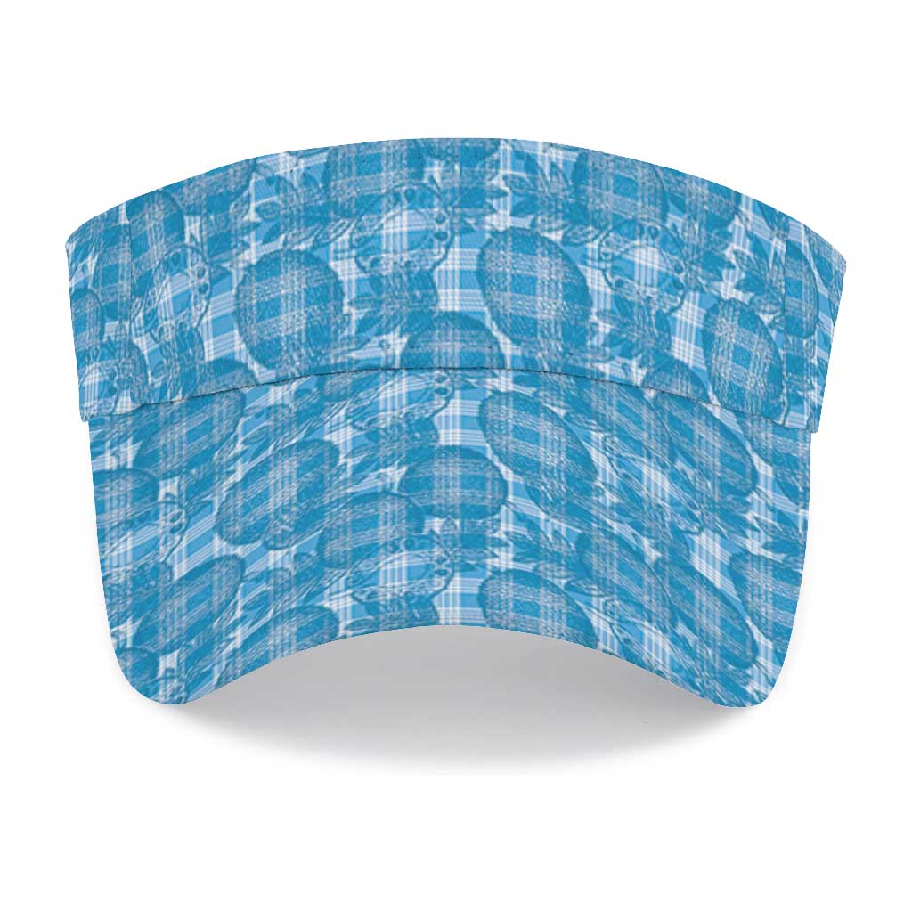Polu Hawaii Breadfruit Palaka Motifs Sun Visor Cap
