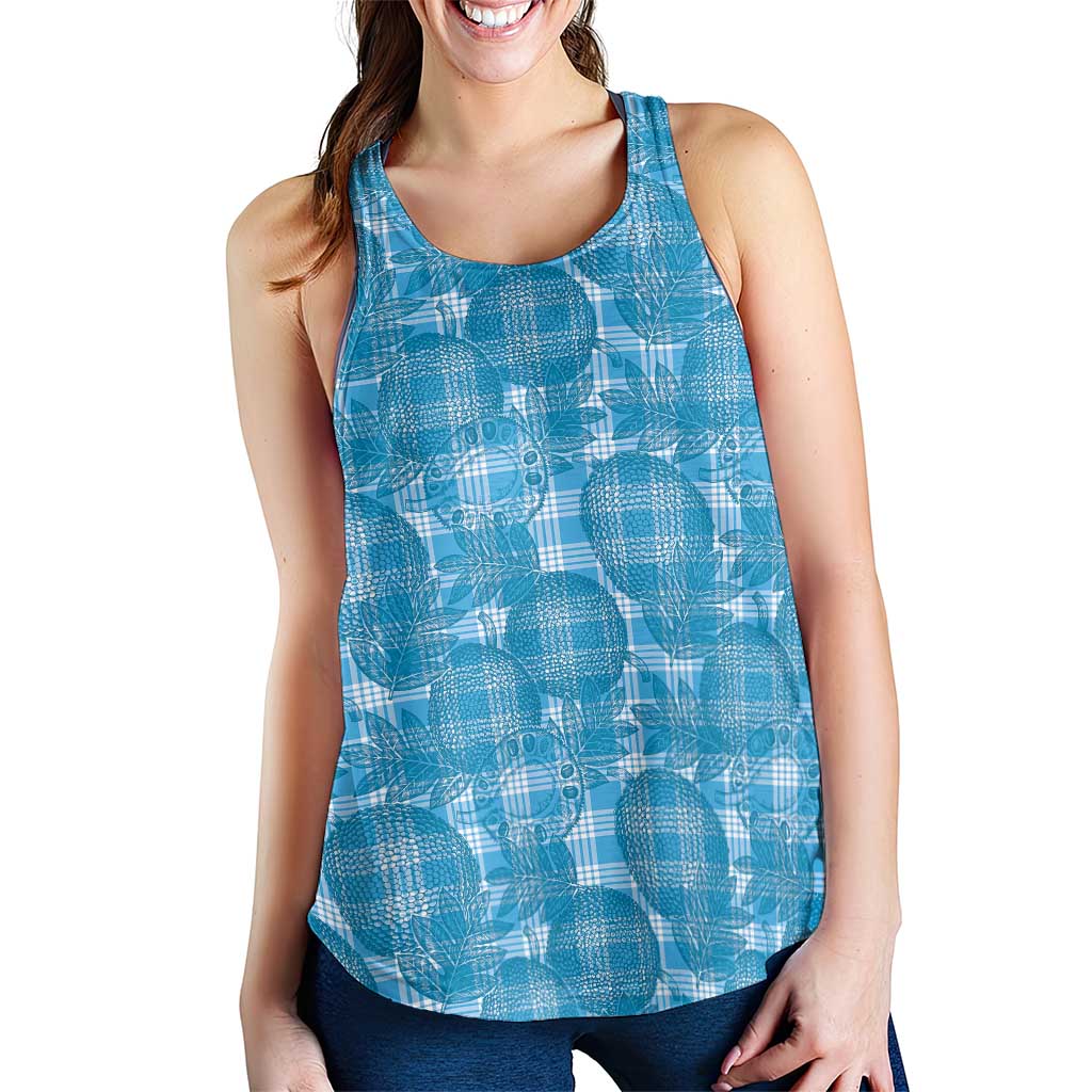 Polu Hawaii Breadfruit Palaka Motifs Women Racerback Tank