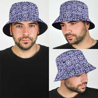 Polu Palaka Quilt Hawaii Bucket Hat Hawaiian Tropical Monstera Sea Turtle LT14 - Polynesian Pride