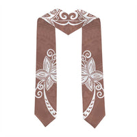 Polynesia Graduation Stole Brown Floral Pattern