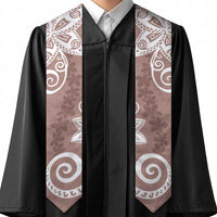 Polynesia Graduation Stole Brown Floral Pattern