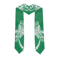 Polynesia Graduation Stole Green Floral Pattern