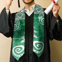 Polynesia Graduation Stole Green Floral Pattern