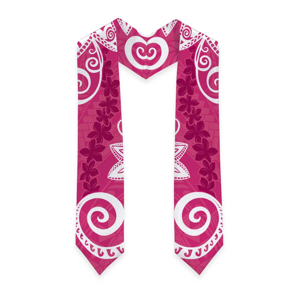 Polynesia Graduation Stole Pink Floral Pattern