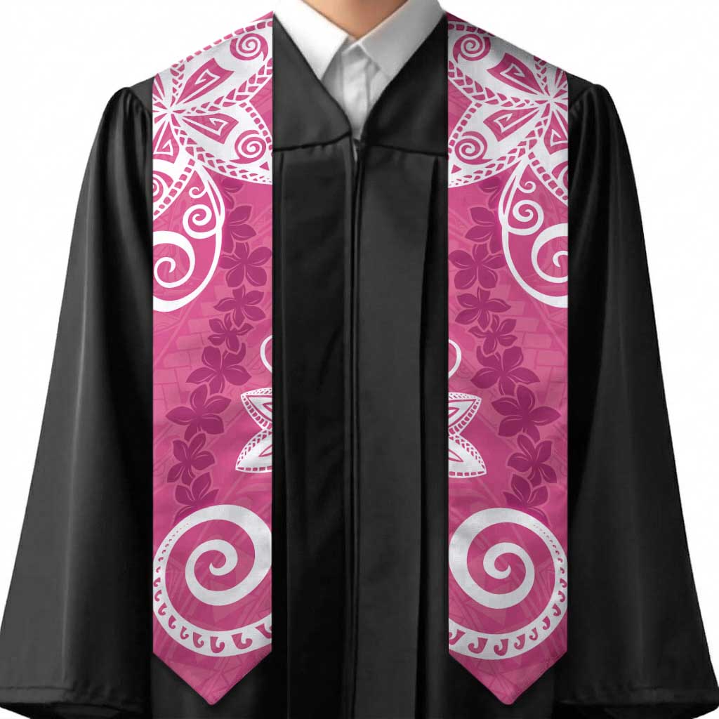 Polynesia Graduation Stole Pink Floral Pattern