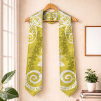 Polynesia Graduation Stole Yellow Floral Pattern
