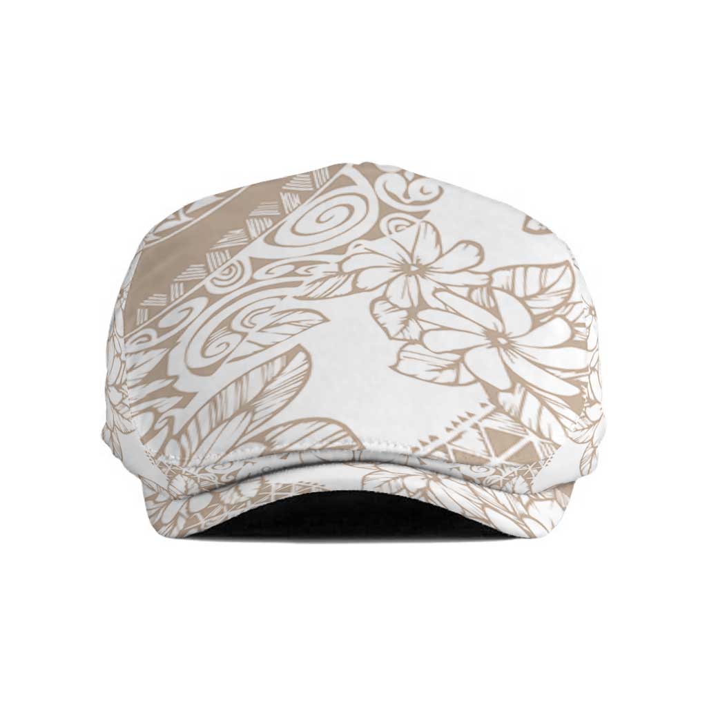 Polynesia Jeff Hat Polynesian Tropical Flowers Beige Pastel Vibes - Polynesian Pride